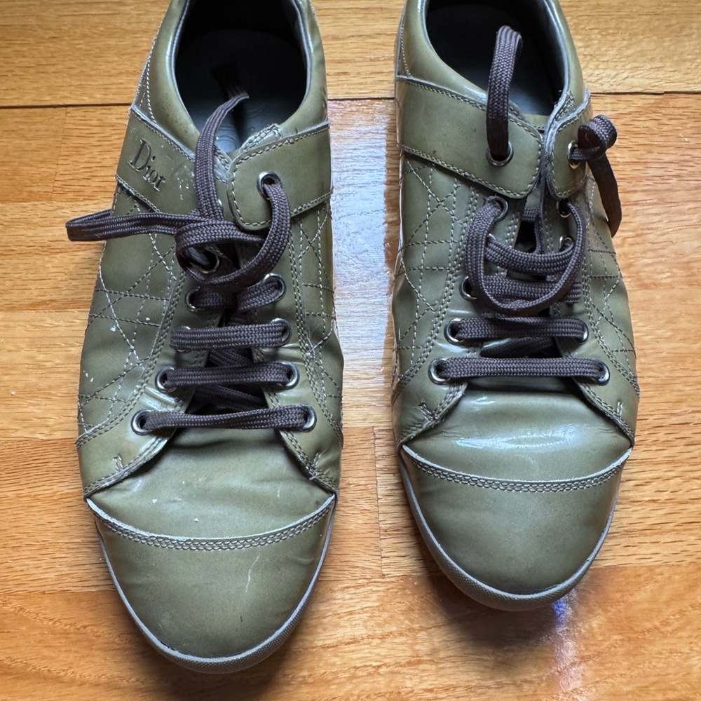 Dior Men's Olive Green Sneakers